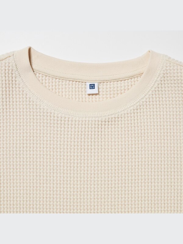Waffle Long-Sleeve Crew Neck Tunic