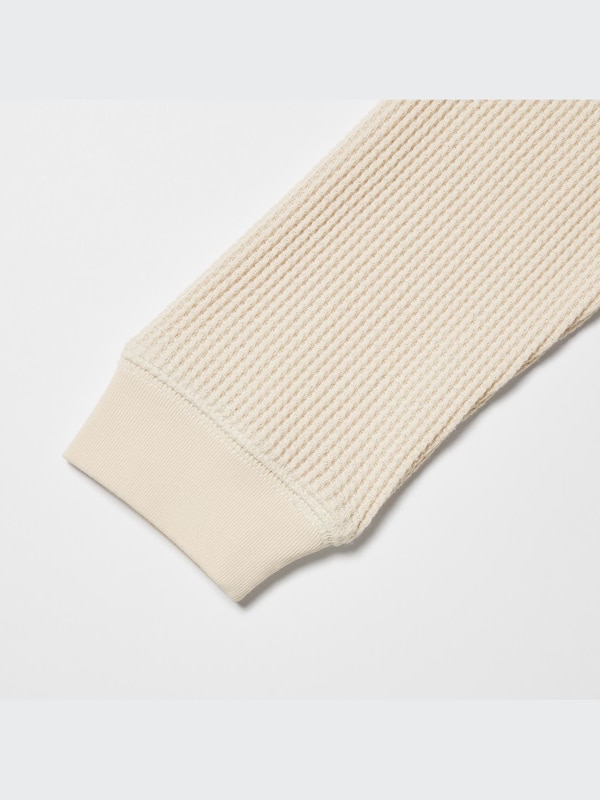 Waffle Long-Sleeve Crew Neck Tunic