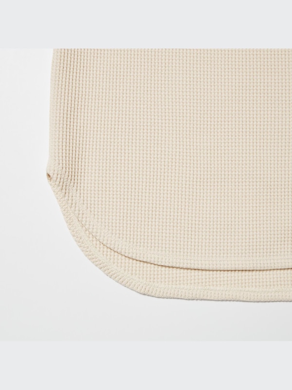 Waffle Long-Sleeve Crew Neck Tunic