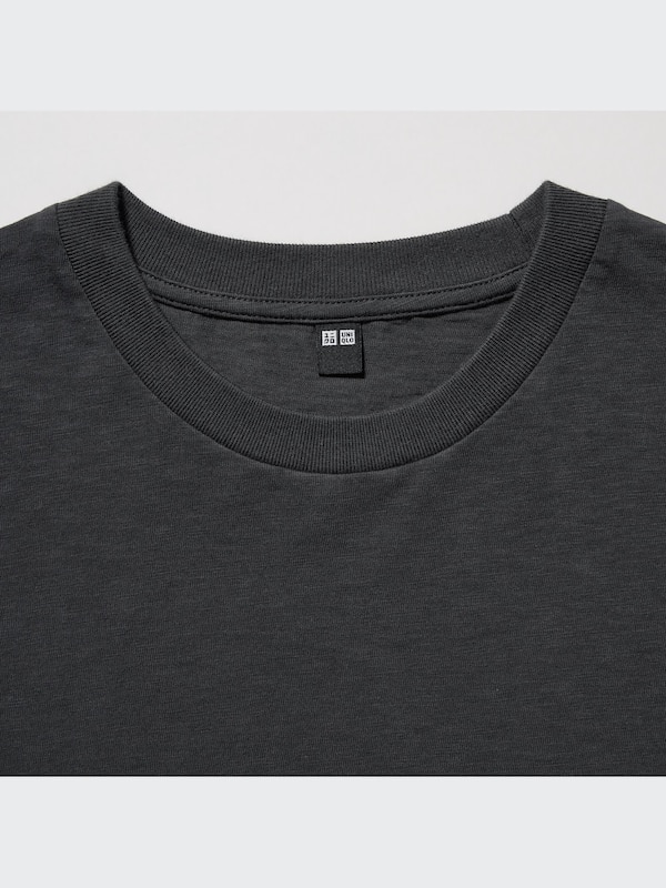 Slub Jersey Crew Neck Cropped T-Shirt