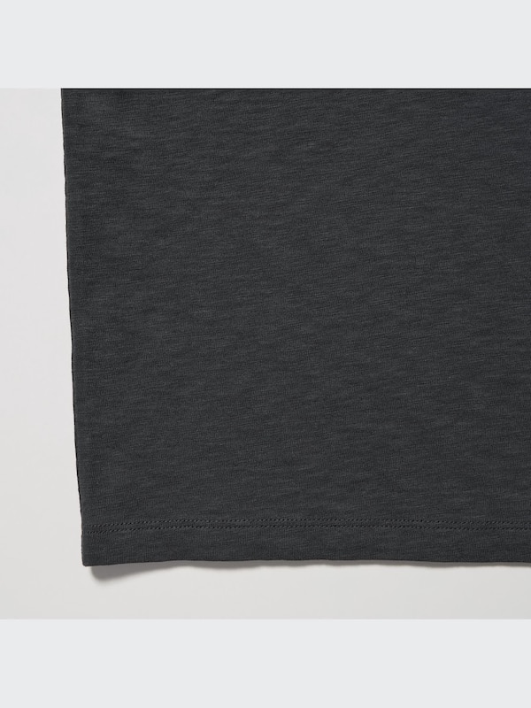 Slub Jersey Crew Neck Cropped T-Shirt