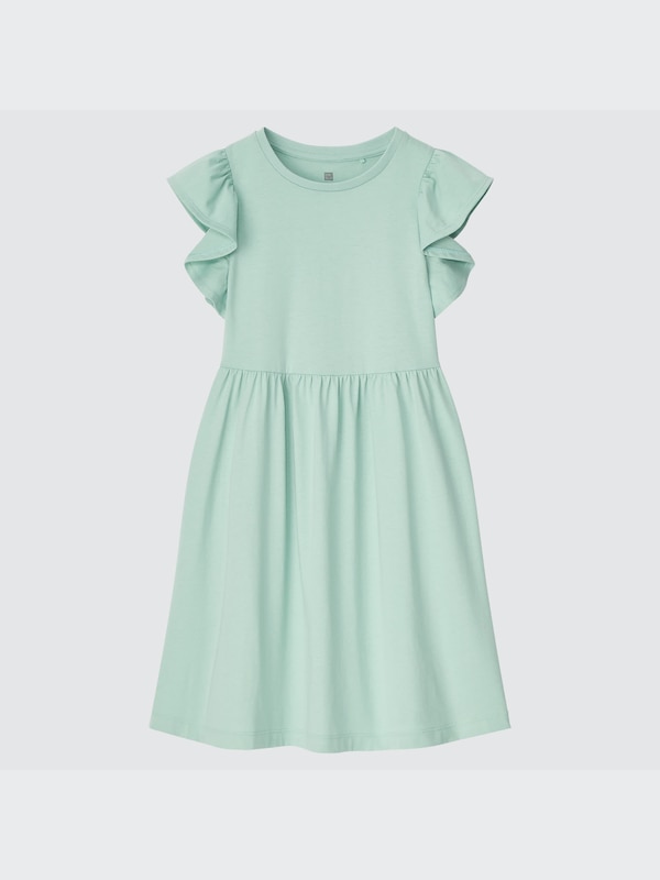 Smooth Cotton Frilled Dress
