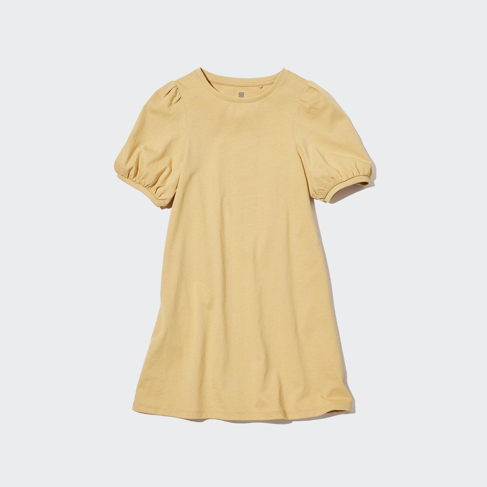 GIRLS Smooth Cotton Volume Sleeve Dress