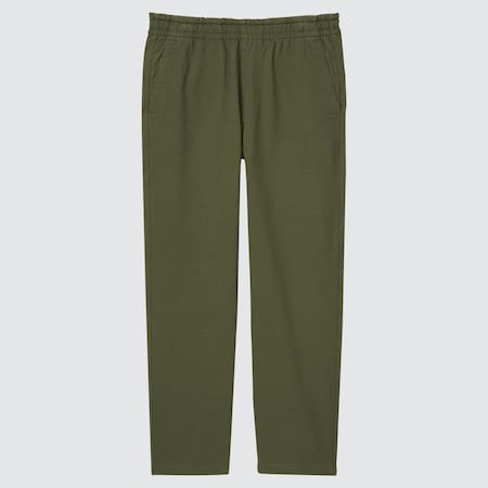 Men Washed Jersey Ankle Length Trousers