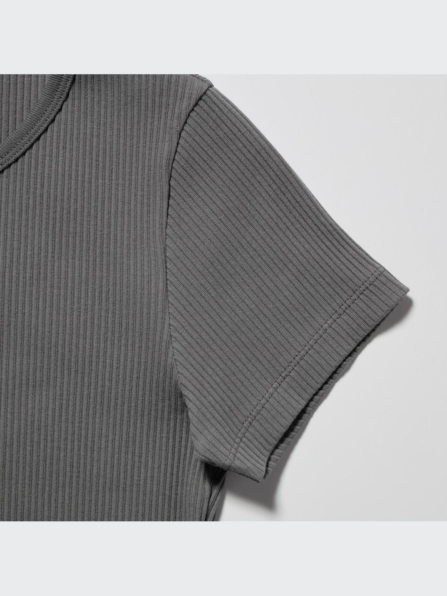 Ribbed Cropped Short Sleeve T-Shirt | UNIQLO US Ribbed Cropped Short Sleeve T-Shirt | UNIQLO US