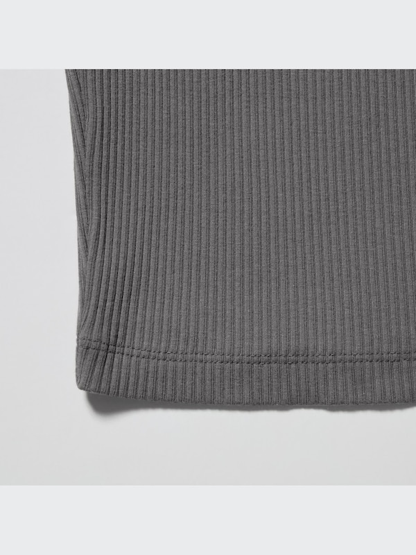 Ribbed Cropped Short Sleeve T-Shirt