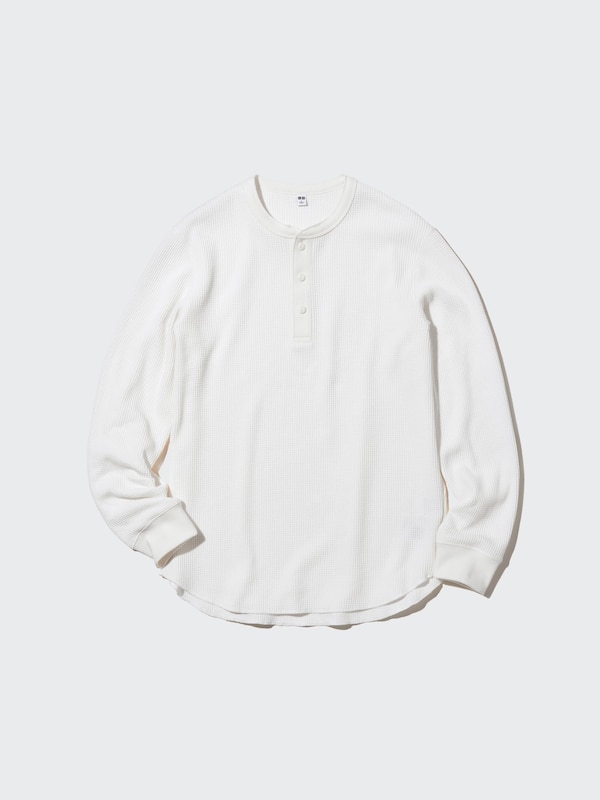 Waffle Long-Sleeve Henley T-Shirt