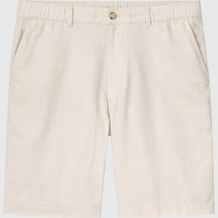 Men Linen Blend Shorts