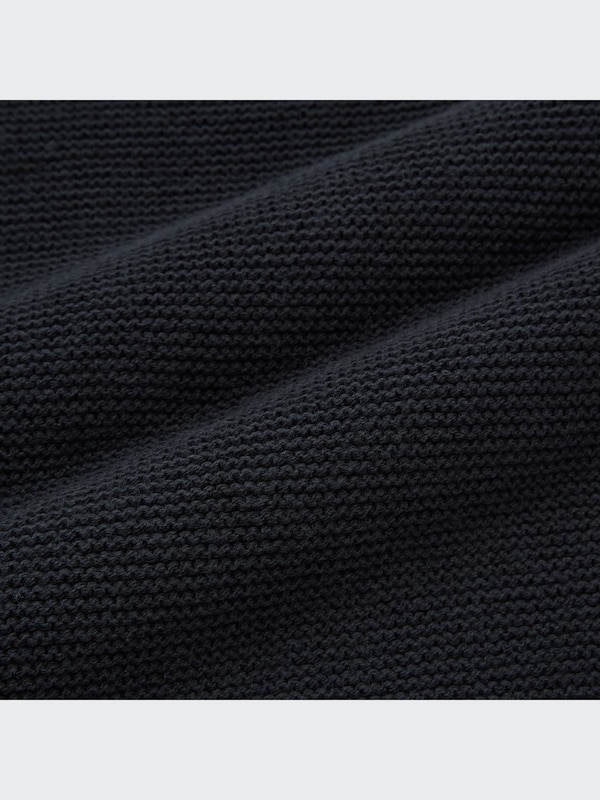 3D Knit Crew Neck Long-Sleeve Sweater