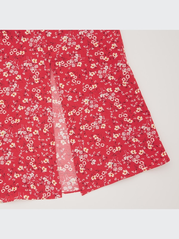 Printed Front-Slit Camisole Dress