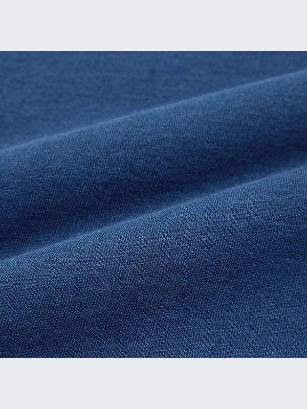 Indigo Dye Crew Neck Short-Sleeve T-Shirt