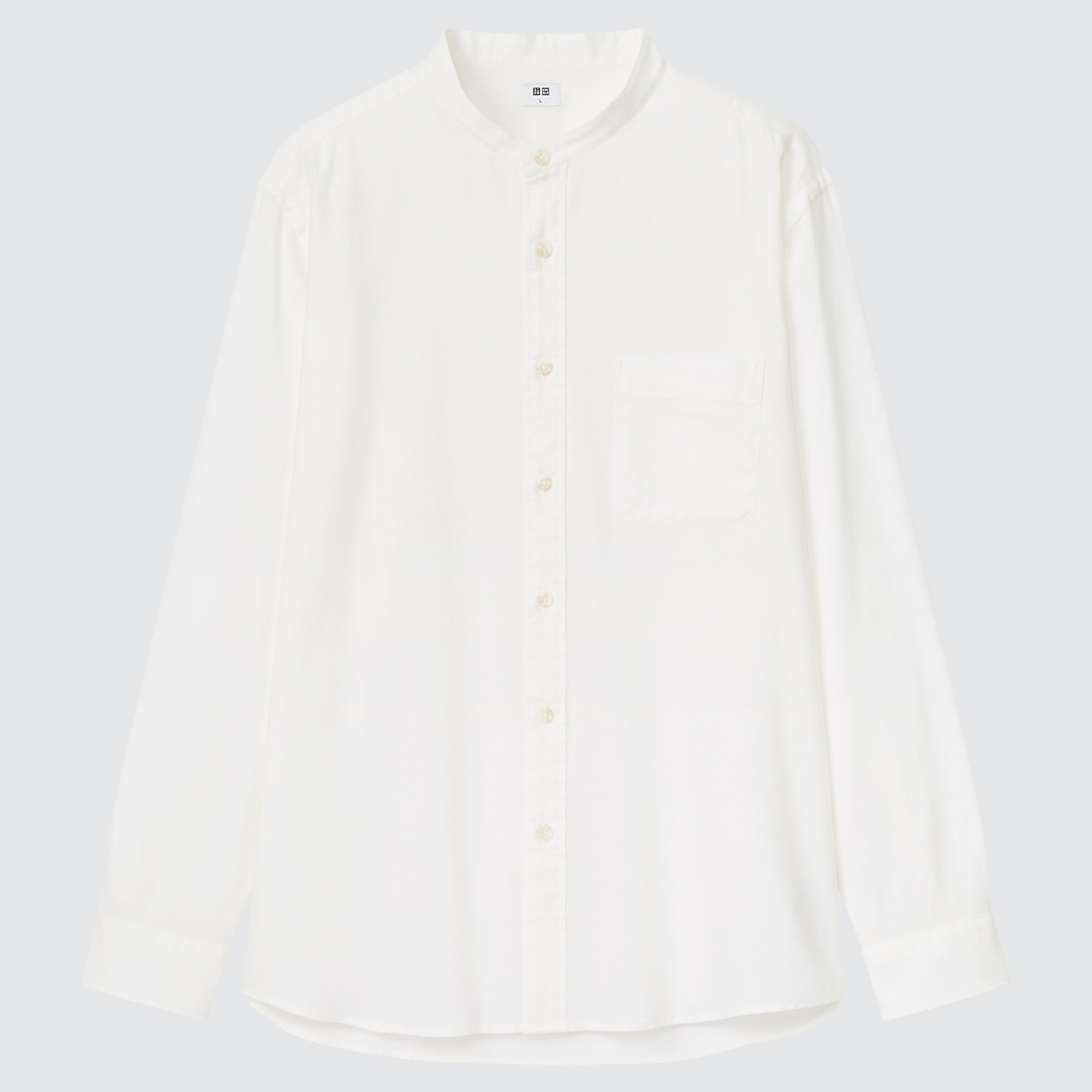 uniqlo grandad collar shirt