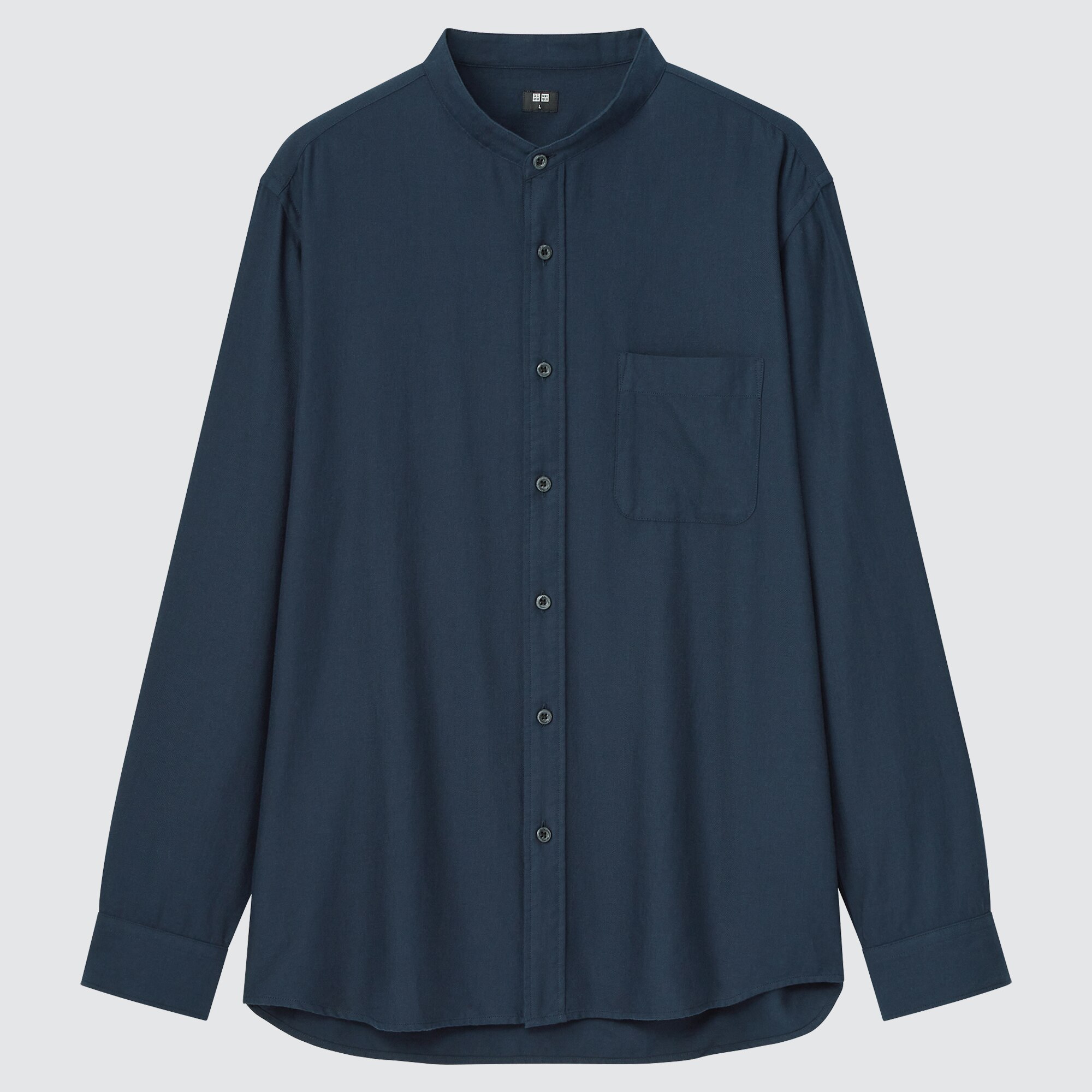 uniqlo grandad collar shirt