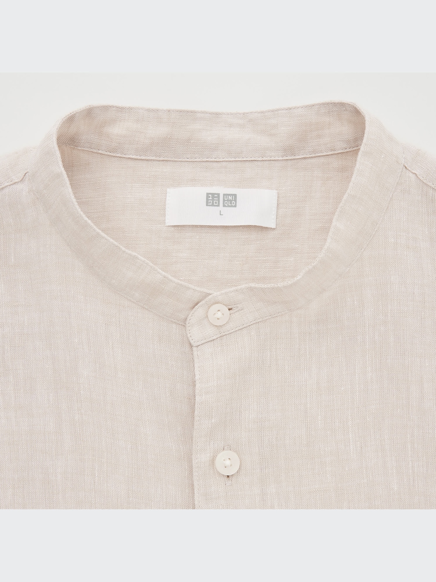Unisex Premium Linen Stand Collar Long-Sleeve Shirt | UNIQLO US