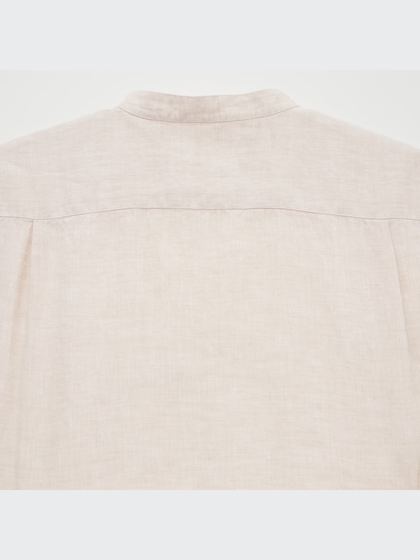 Premium Linen Stand Collar Long-Sleeve Shirt