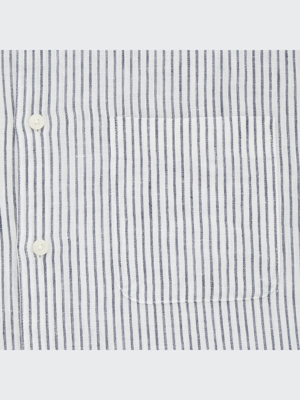 Premium Linen Stand Collar Long-Sleeve Shirt