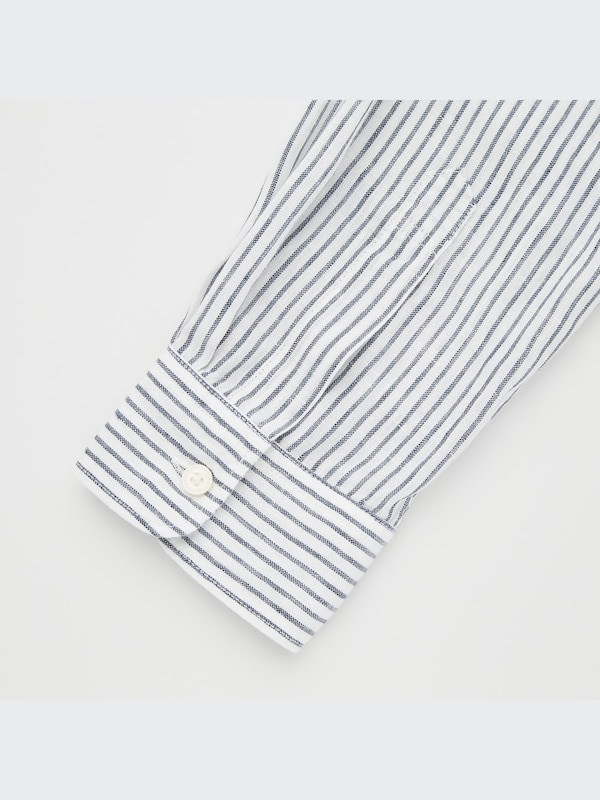 Premium Linen Stand Collar Long-Sleeve Shirt