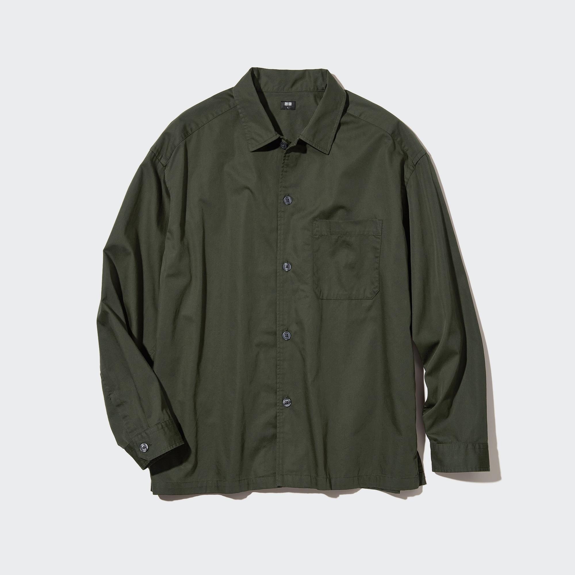 EXTRA FINE COTTON TWILL OVERSIZED LONG SLEEVE SHIRT