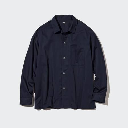 Men Extra Fine Cotton Twill Oversized Fit Shirt (Regular Collar)