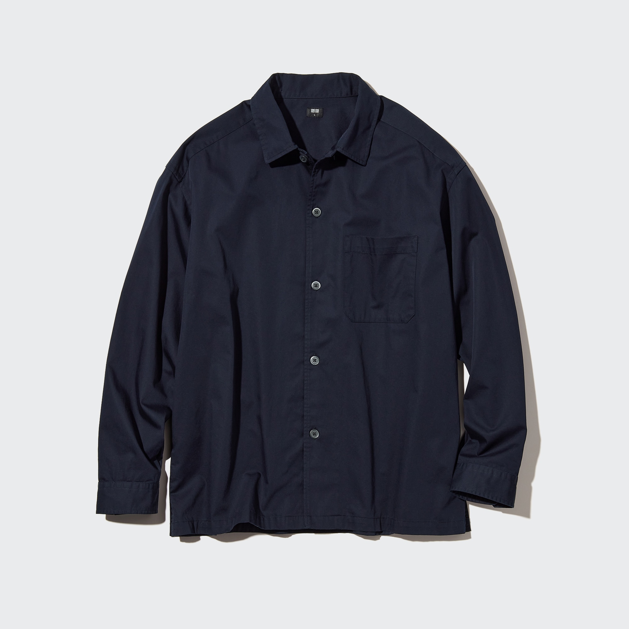 Extra Fine Cotton Twill Oversized Long-Sleeve Shirt