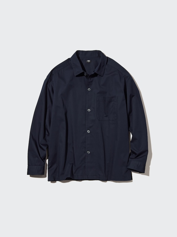 Extra Fine Cotton Twill Oversized Long-Sleeve Shirt
