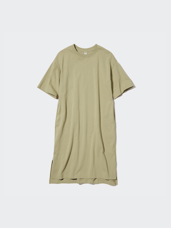 CREW NECK SHORT SLEEVE T-SHIRT DRESS