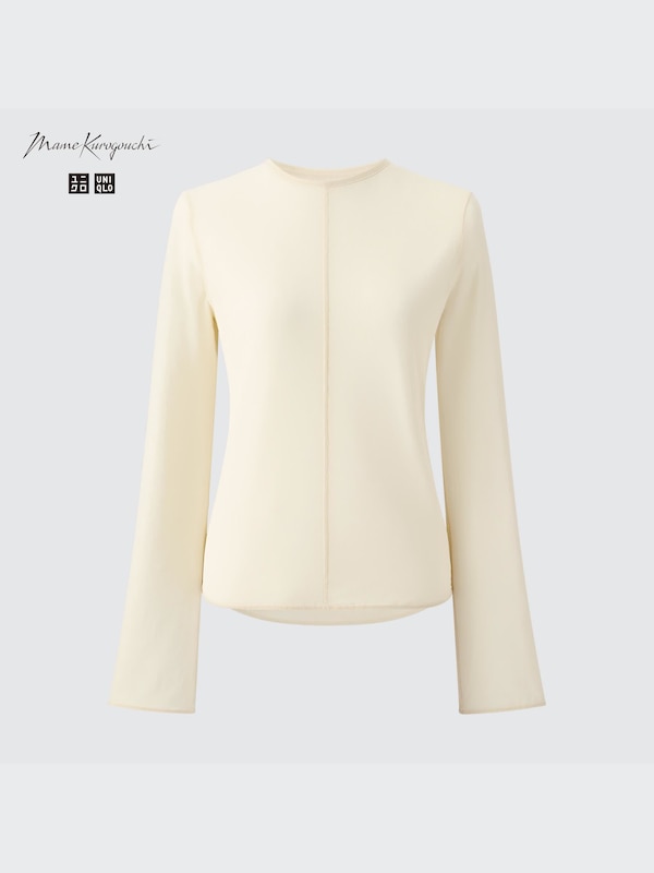 Sheer Crew Neck Long-Sleeve T-Shirt (Mame Kurogouchi)