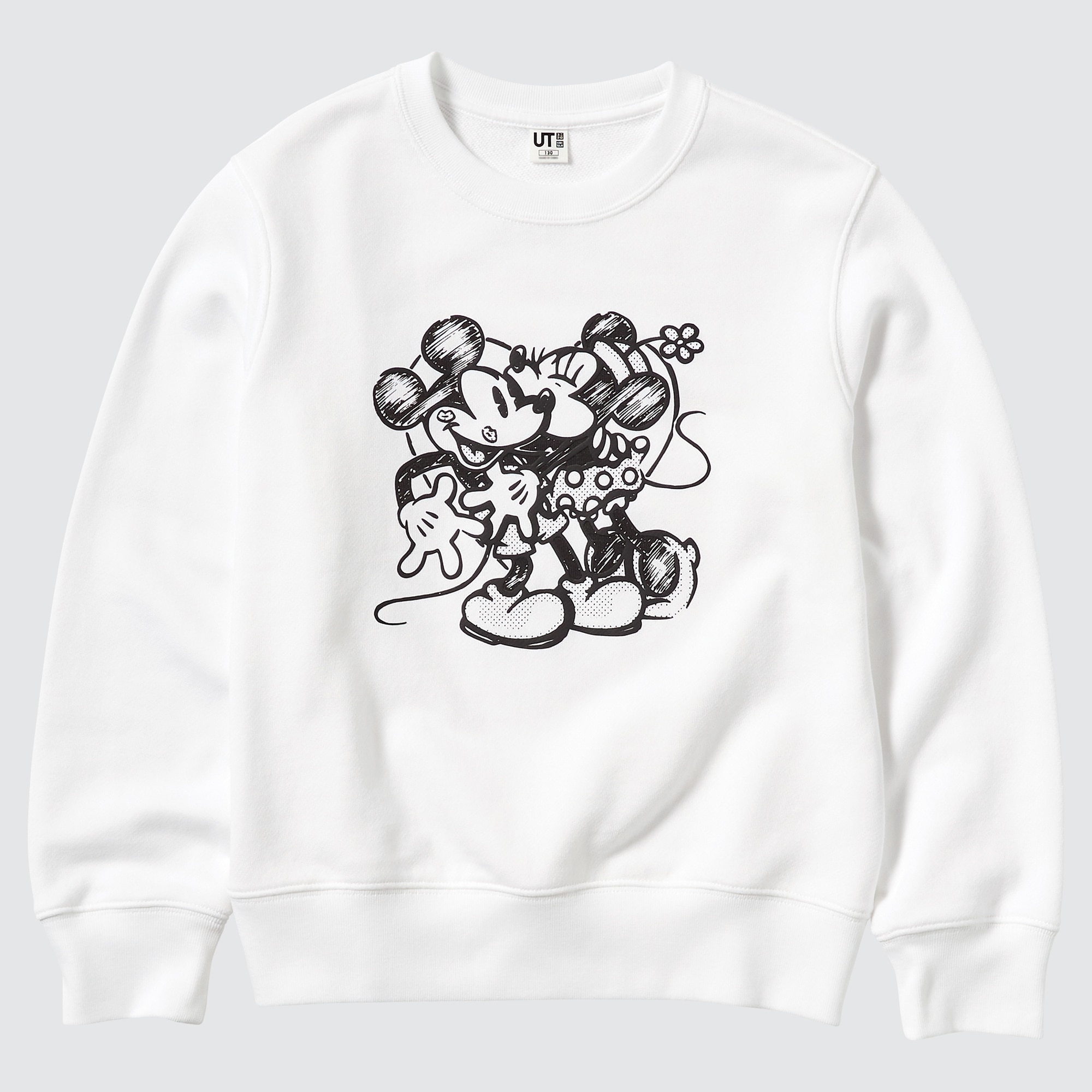 Monochrome Mickey Mouse Art By Joshua Vides Long-Sleeve Sweatshirt | UNIQLO  US
