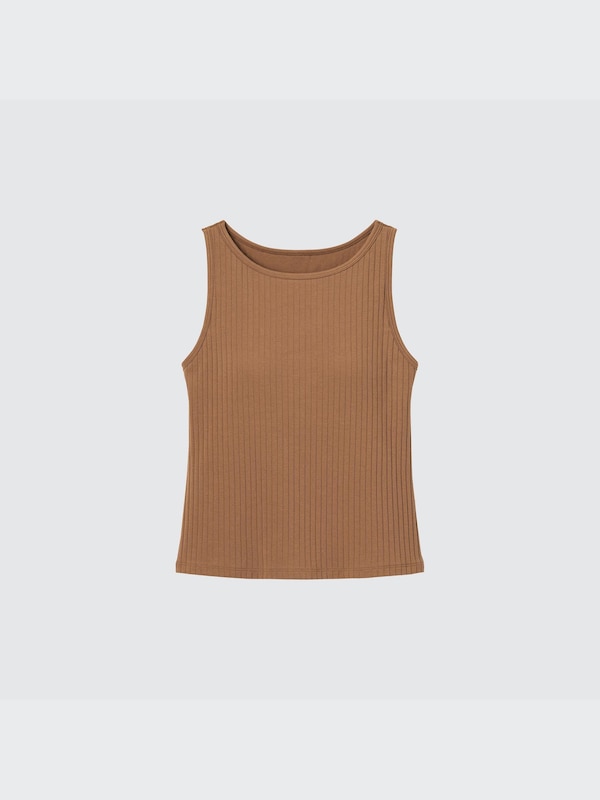 RIBBED BRA SLEEVELESS TOP