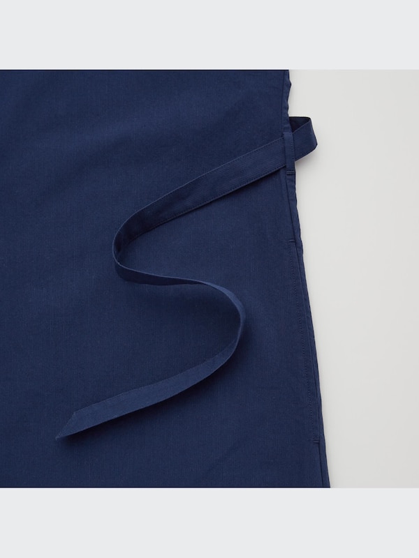 Cotton Dobby Belted Short-Sleeve Dress (Hana Tajima)