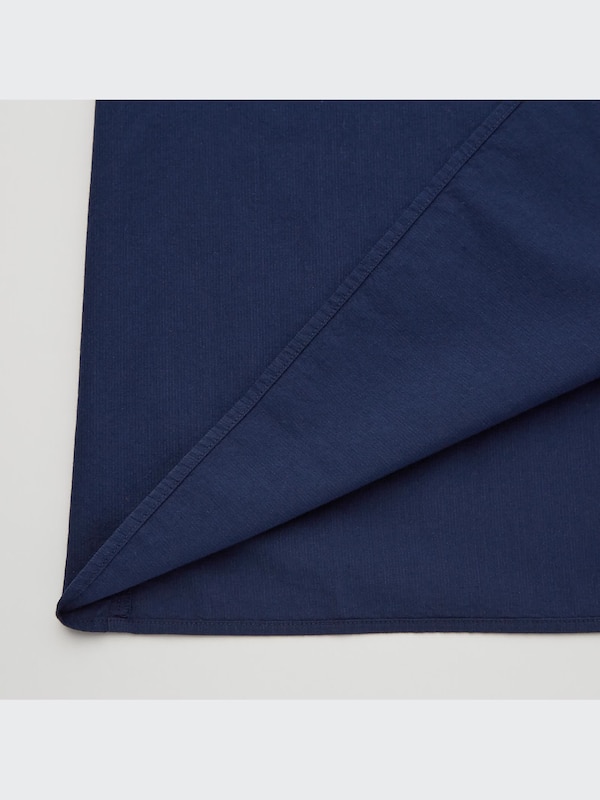 Cotton Dobby Belted Short-Sleeve Dress (Hana Tajima)