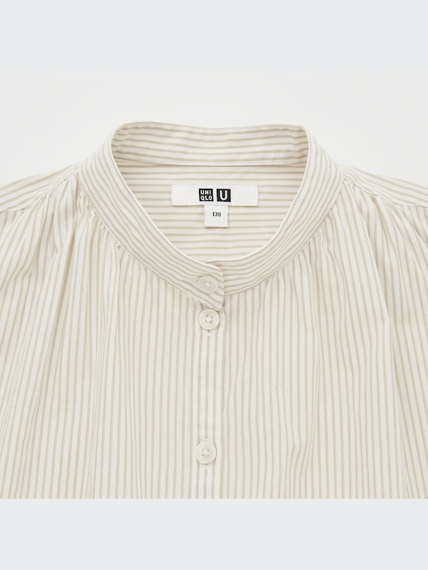 U Striped Shirt Long-Sleeve Dress