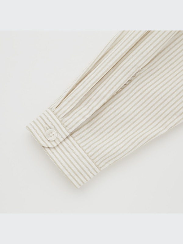 U Striped Shirt Long-Sleeve Dress