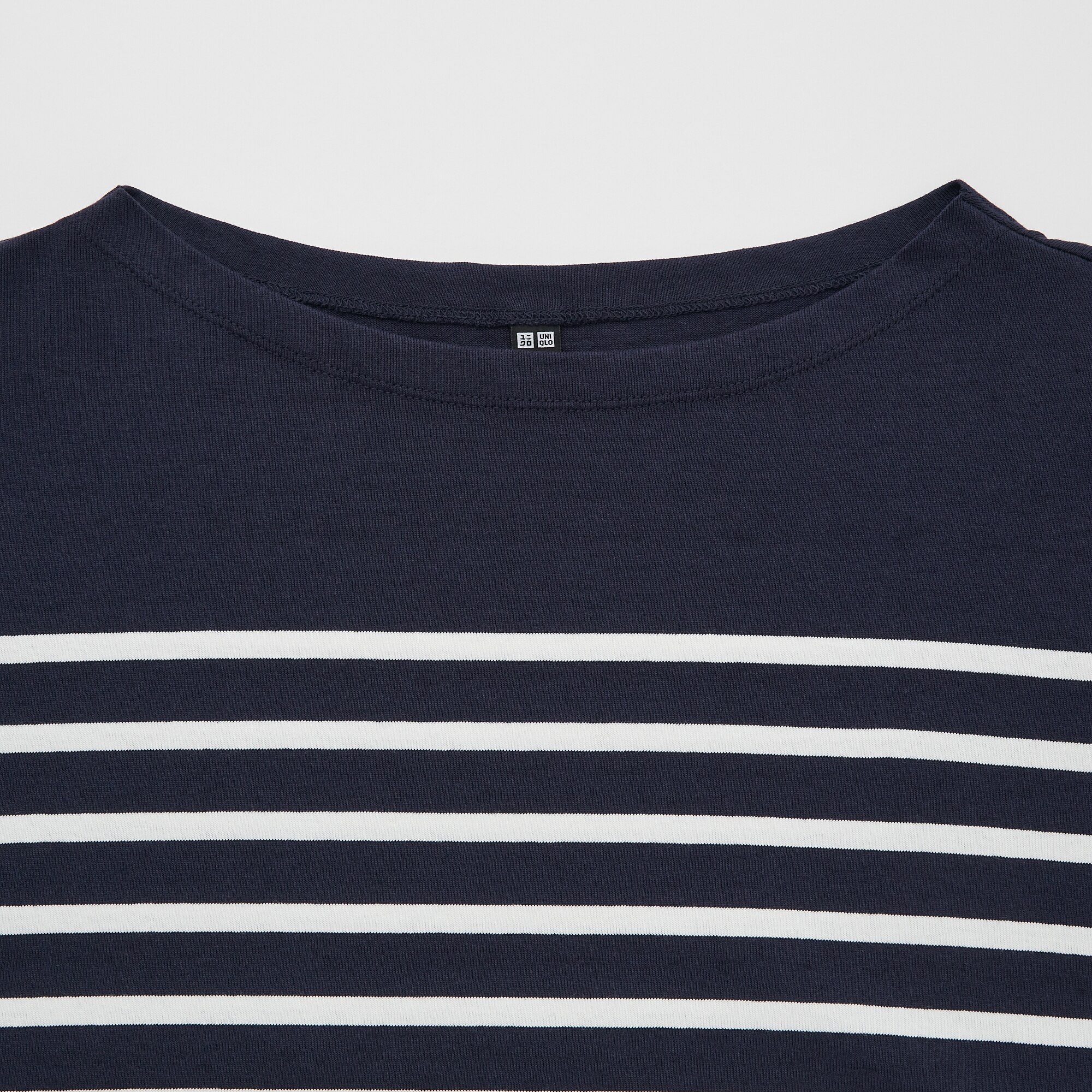 WOMEN'S STRIPED BOAT NECK LONG SLEEVE 