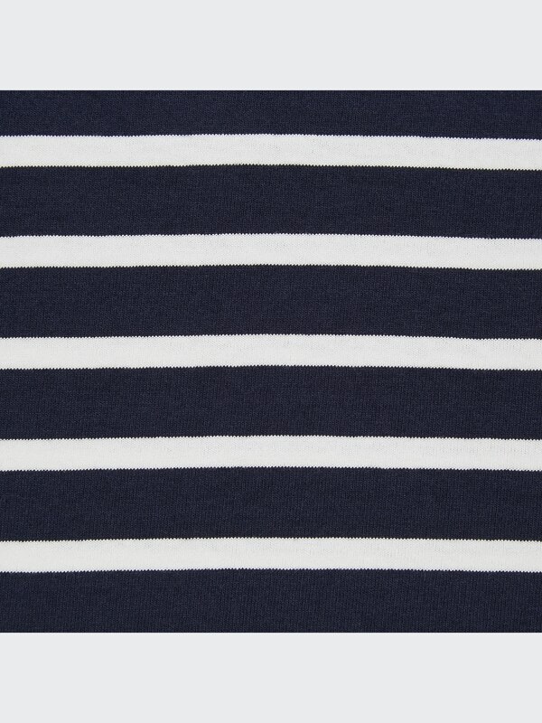 STRIPED BOAT NECK LONG SLEEVE DRESS