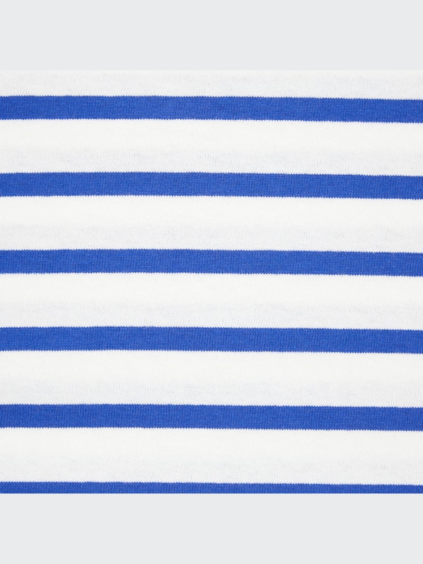 STRIPED BOAT NECK LONG SLEEVE DRESS