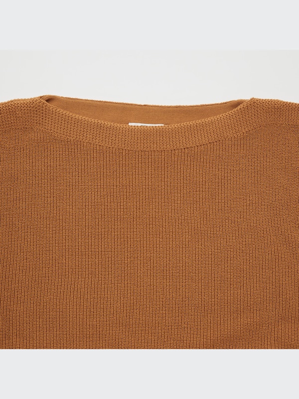 UNIQLO U HIGH TWISTED COTTON BOAT NECK SWEATER