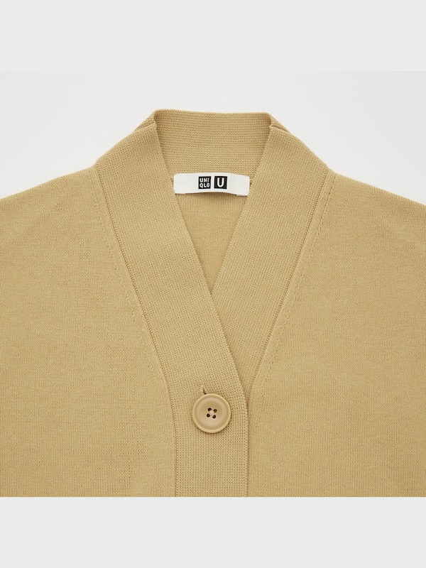 U Full Needle Cropped Long-Sleeve Cardigan