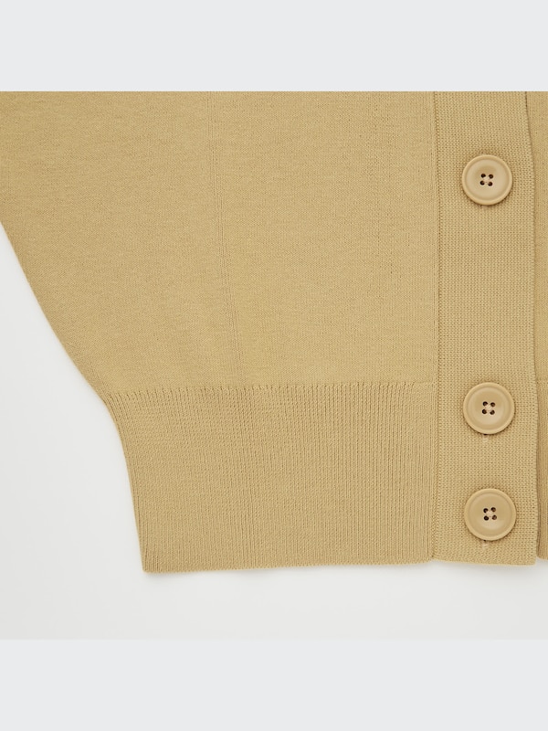 U Full Needle Cropped Long-Sleeve Cardigan