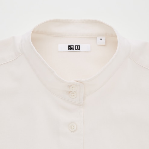 Uniqlo, Tops, Uniqlo Peach Collar Long Sleeve Button Down Shirt S