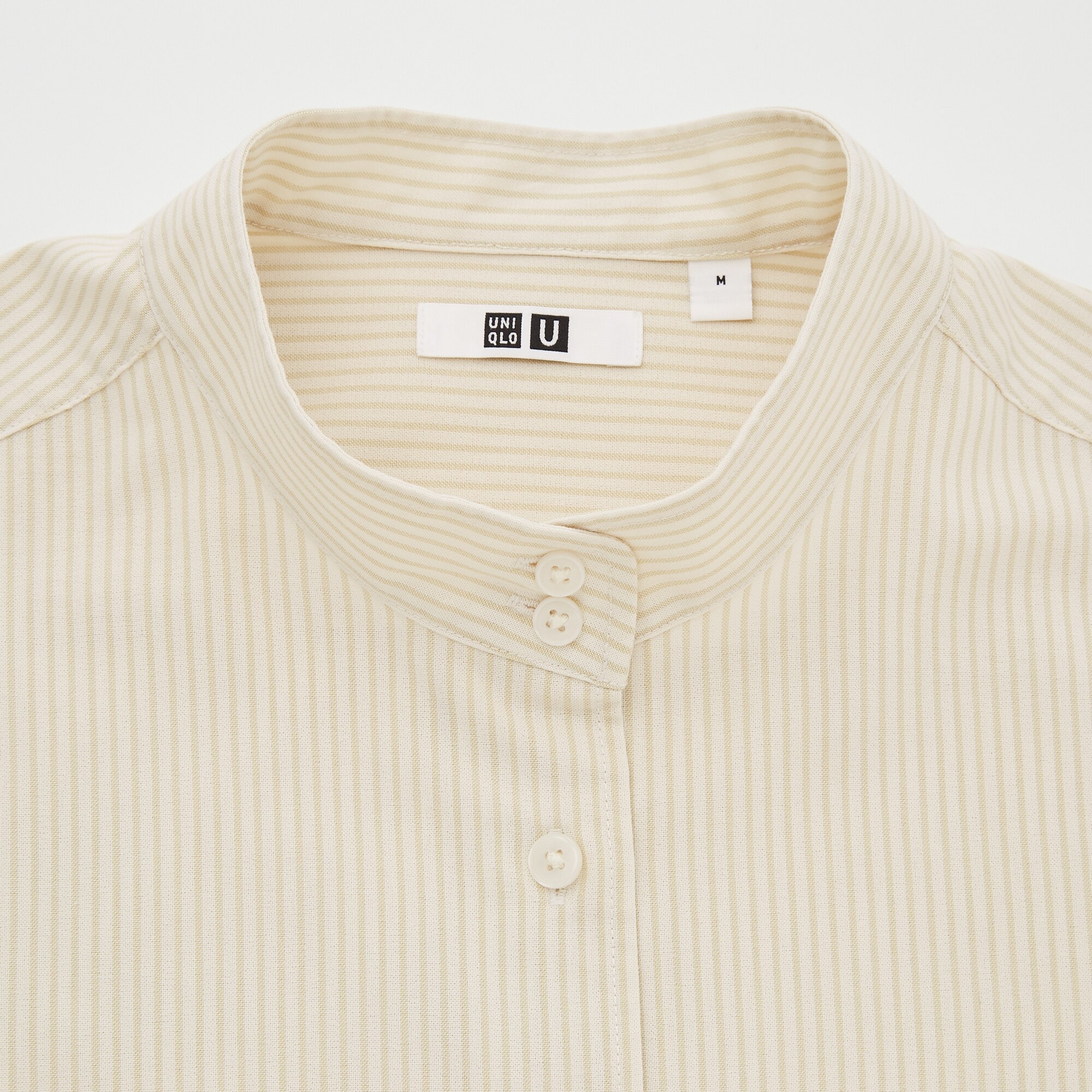 UNIQLO U STAND COLLAR LONG SLEEVE LONG SHIRT