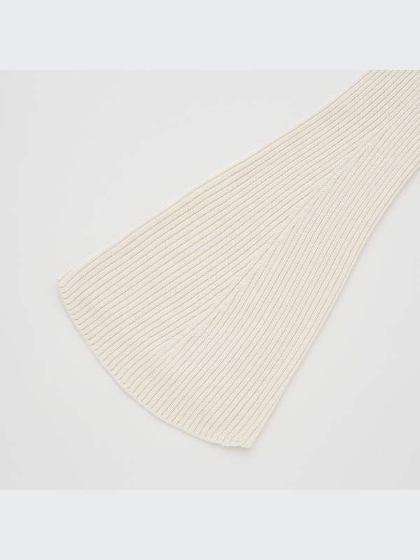 Mame Kurogouchi 3D Knit Ribbed High-Neck Long-Sleeve Sweater