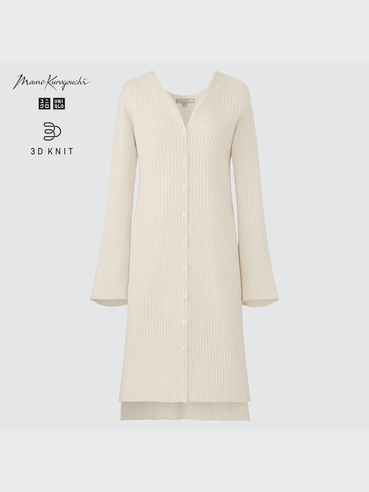 WOMEN'S MAME KUROGOUCHI 3D KNIT RIBBED LONG CARDIGAN | UNIQLO CA