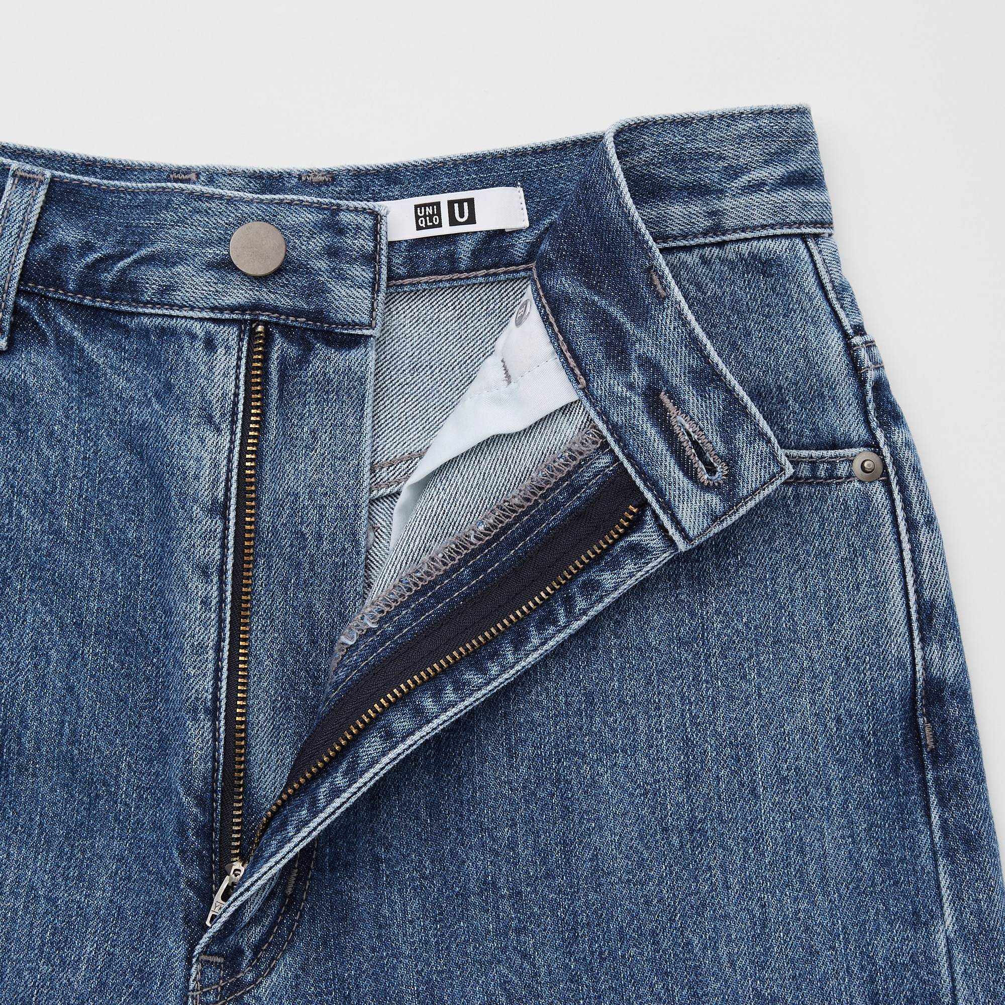 Uniqlo u high rise wide hot sale straight jeans