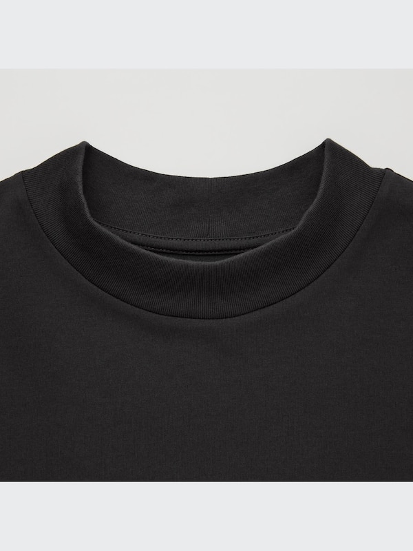 AIRism Cotton Mock Neck Short-Sleeve T-Shirt (Theory)