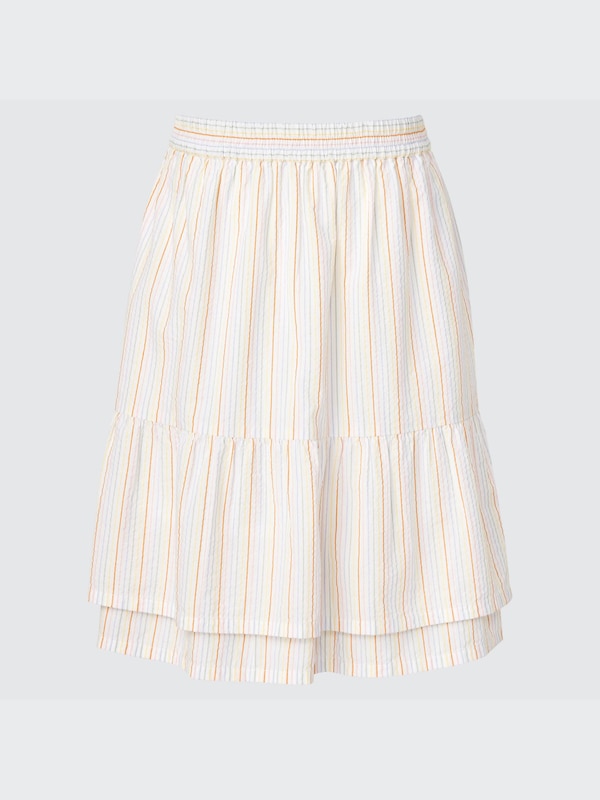 Seersucker Tiered Skirt