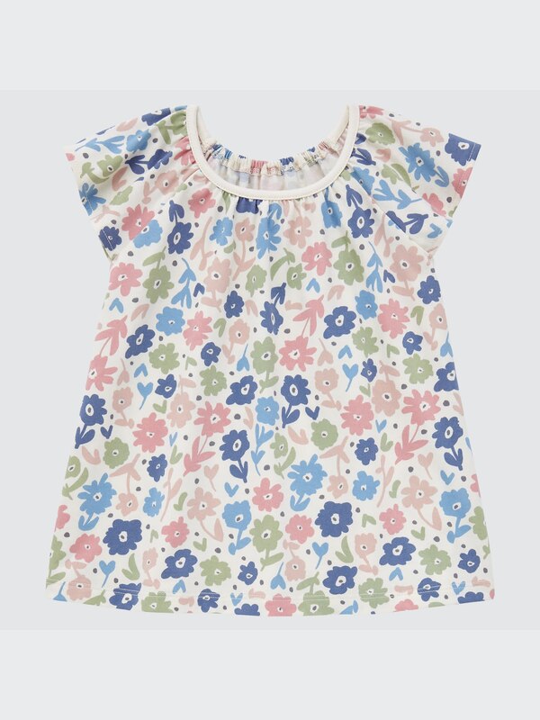 AIRism Cotton Frilled Short-Sleeve T-Shirt