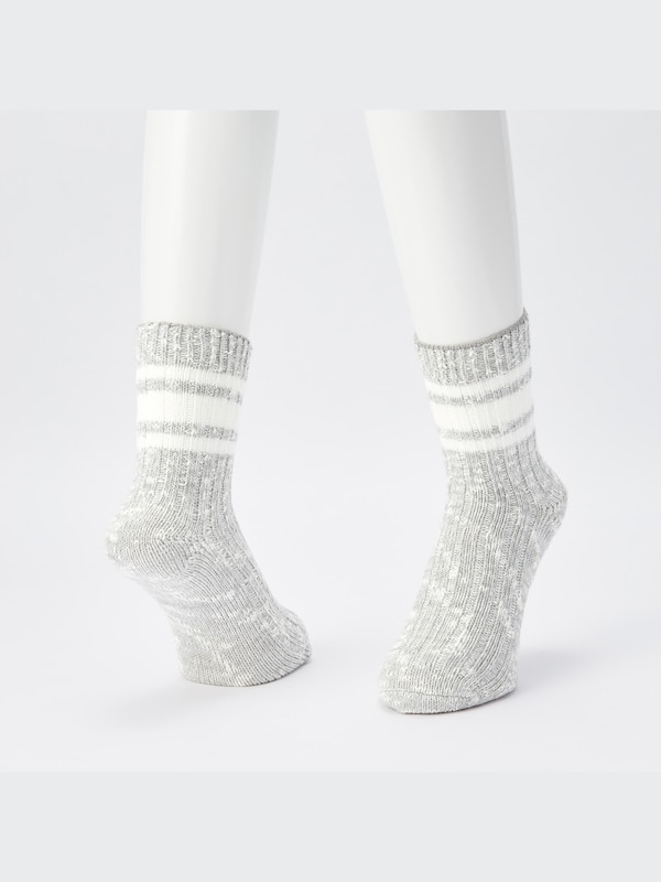 Striped Ribbed Half Socks