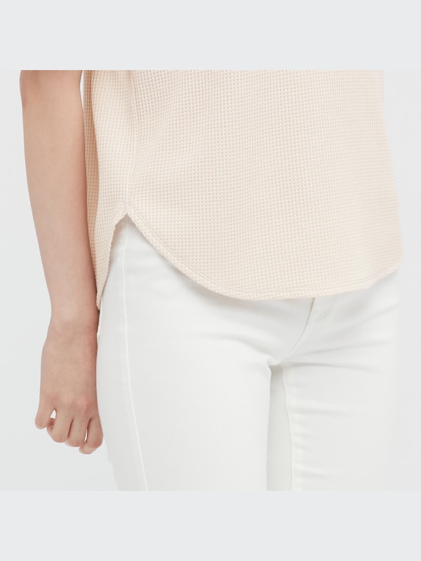 WAFFLE CREW NECK SHORT SLEEVE T-SHIRT