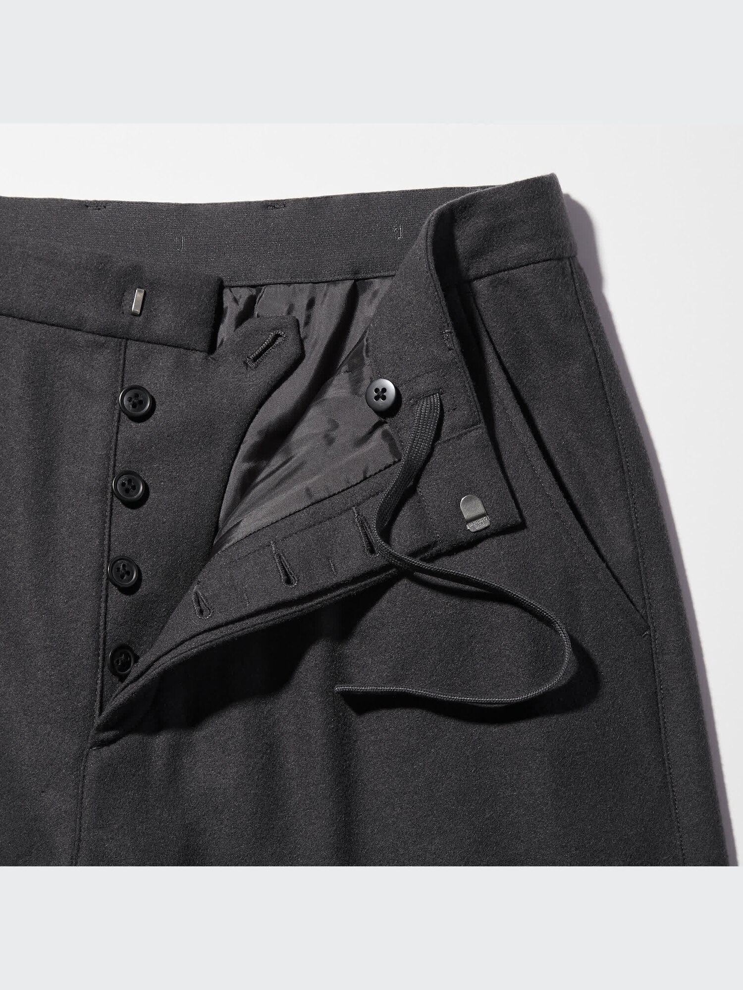 J Wool Blend Tucked Tapered Pants | UNIQLO US